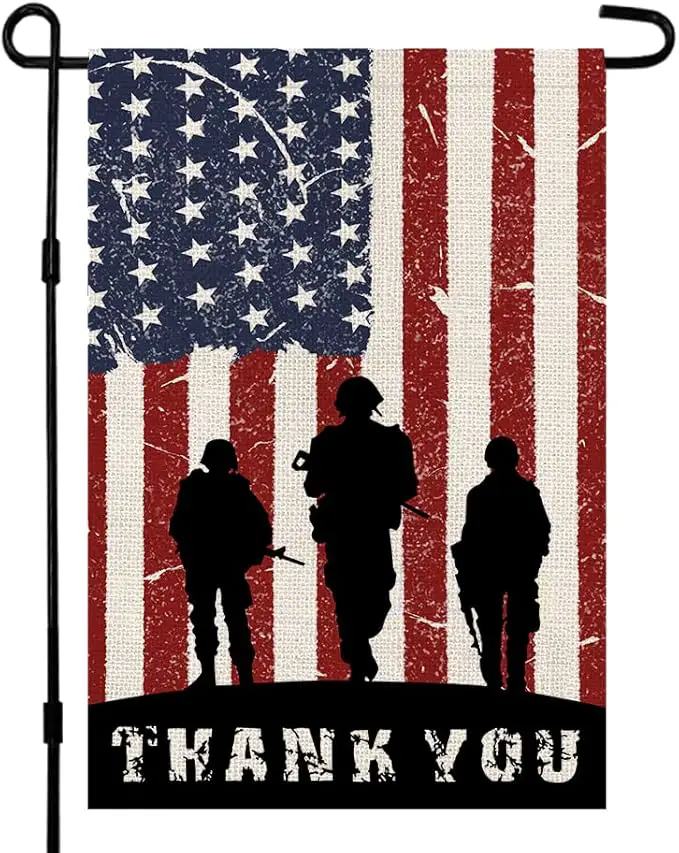 20 DIY 4th of July Outdoor Decorations - Thank You Flag