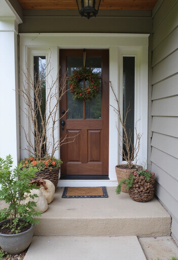 20 Jaw-Dropping Fall Decor Inspirations for Your Front Porch! - 12. Nature-Inspired Decor