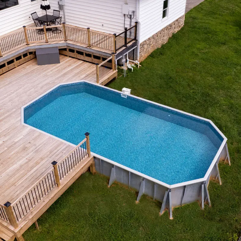 20 Stunning Semi-Inground Pool Designs for Your Backyard Oasis (You Won't Believe #8!) - 8. Tropical Paradise