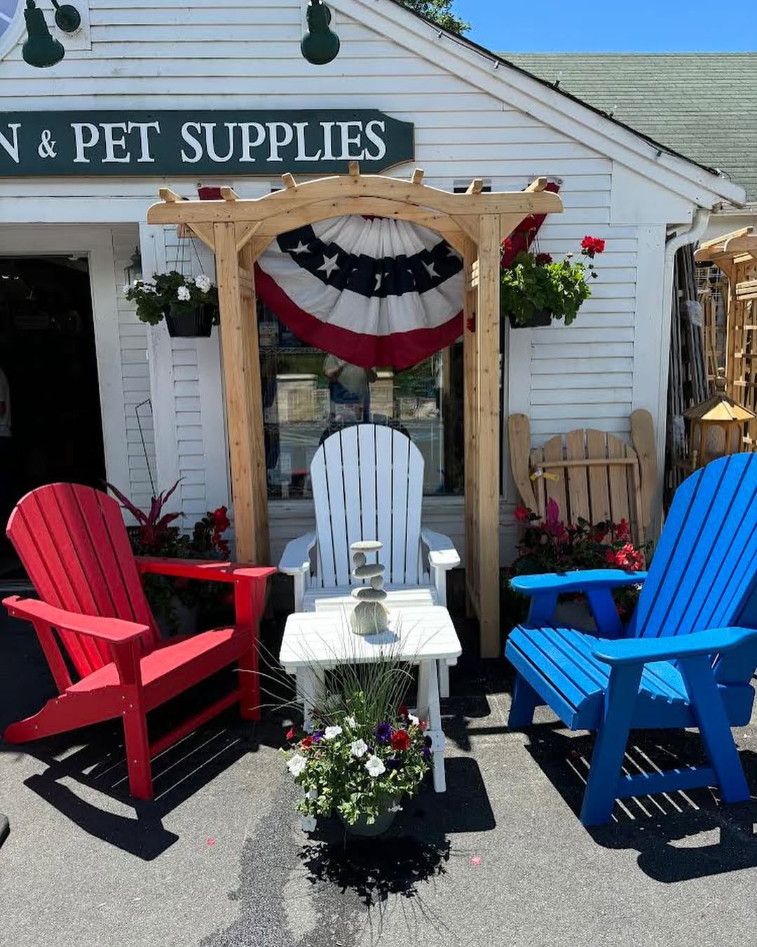 20 DIY 4th of July Outdoor Decorations - Charming Adirondack Chairs