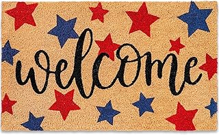 20 DIY 4th of July Outdoor Decorations - Welcoming Door Mat