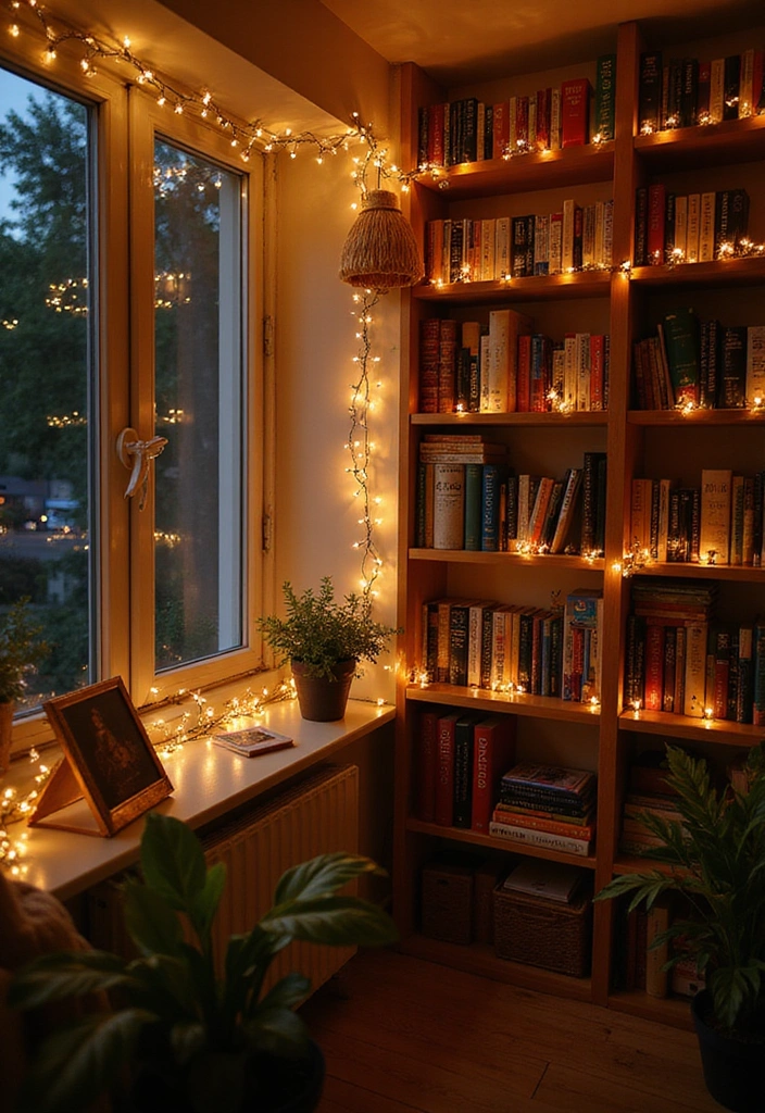 25 Fall Apartment Decor Ideas That Will Cozy Up Your Space Like Never Before! - 7. Twinkling Fairy Lights