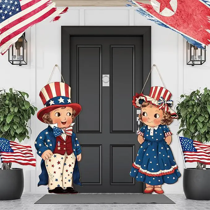 20 DIY 4th of July Outdoor Decorations - Character Cutouts