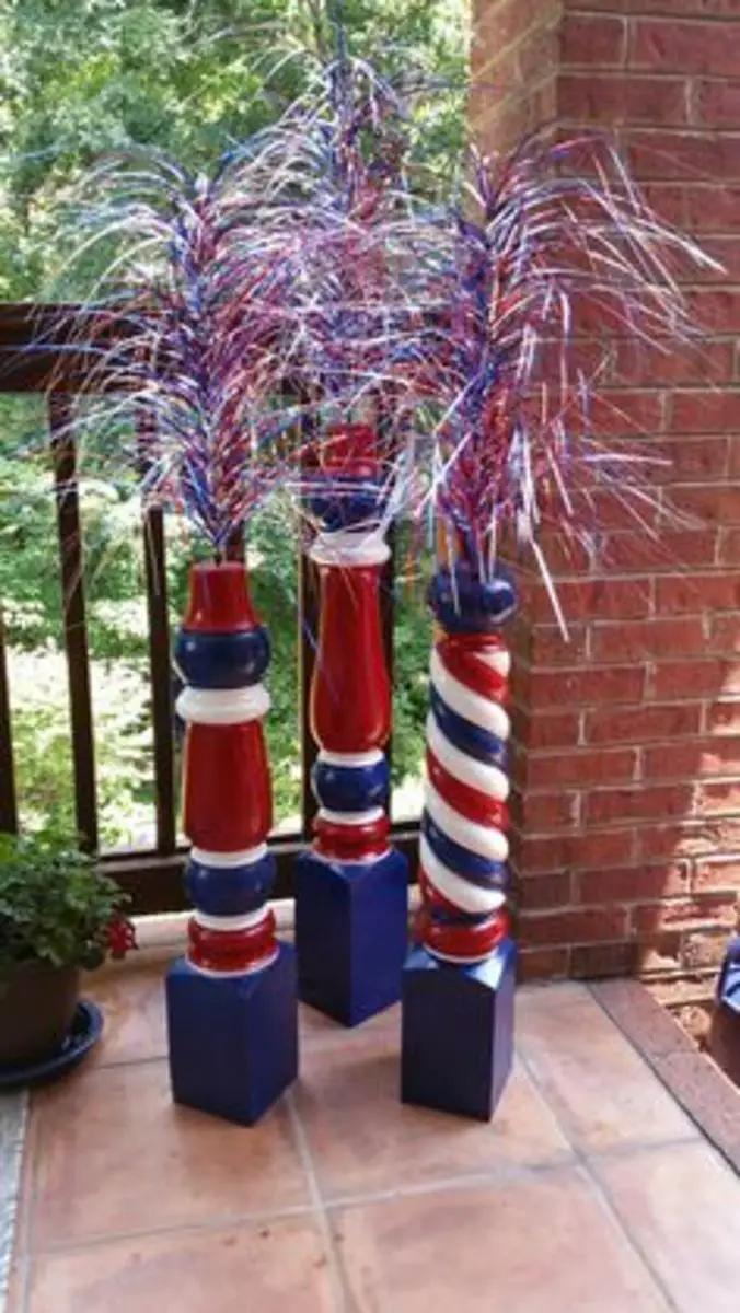 20 DIY 4th of July Outdoor Decorations - Fabulous Firework Planters