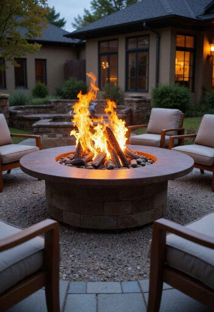 22 Fire Pit Landscaping Ideas to Create the Ultimate Cozy Hangout Spot in Your Backyard! - 12. Fire Pit with a Unique Design