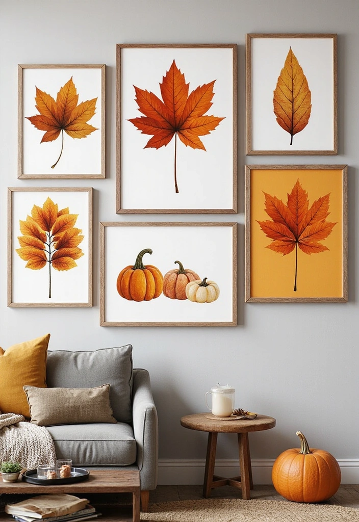 25 Fall Apartment Decor Ideas That Will Cozy Up Your Space Like Never Before! - 13. Add a Pop of Color with Artwork