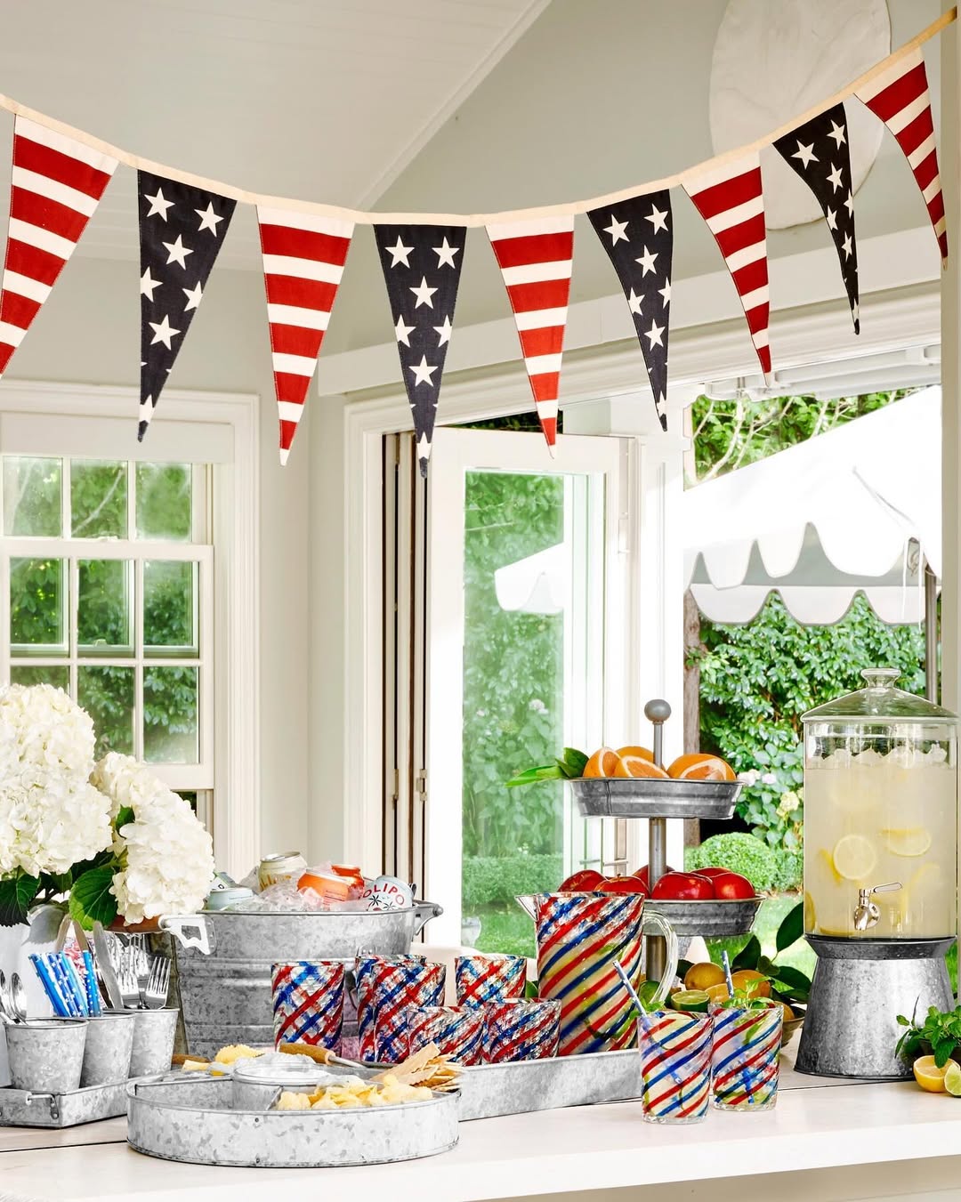 20 DIY 4th of July Outdoor Decorations - Patriotic Pennant Banners