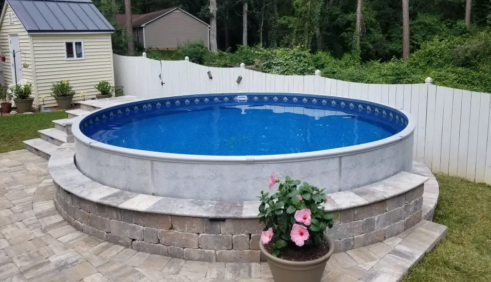 20 Stunning Semi-Inground Pool Designs for Your Backyard Oasis (You Won't Believe #8!) - 18. Corner Pool Delight