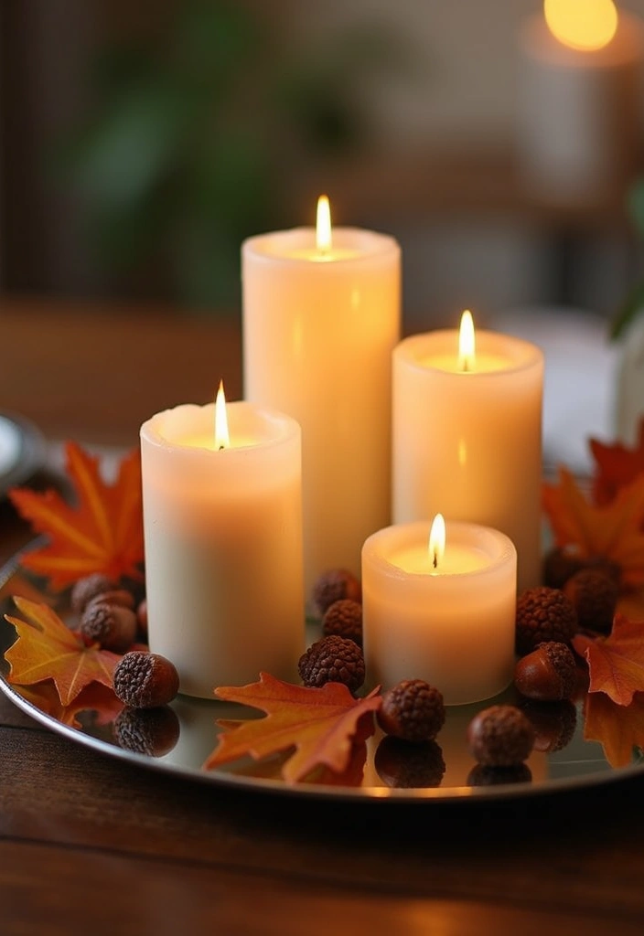 25 Stunning Fall Centerpieces for Your Table That Will Leave Guests in Awe! - 4. Candlelit Charm