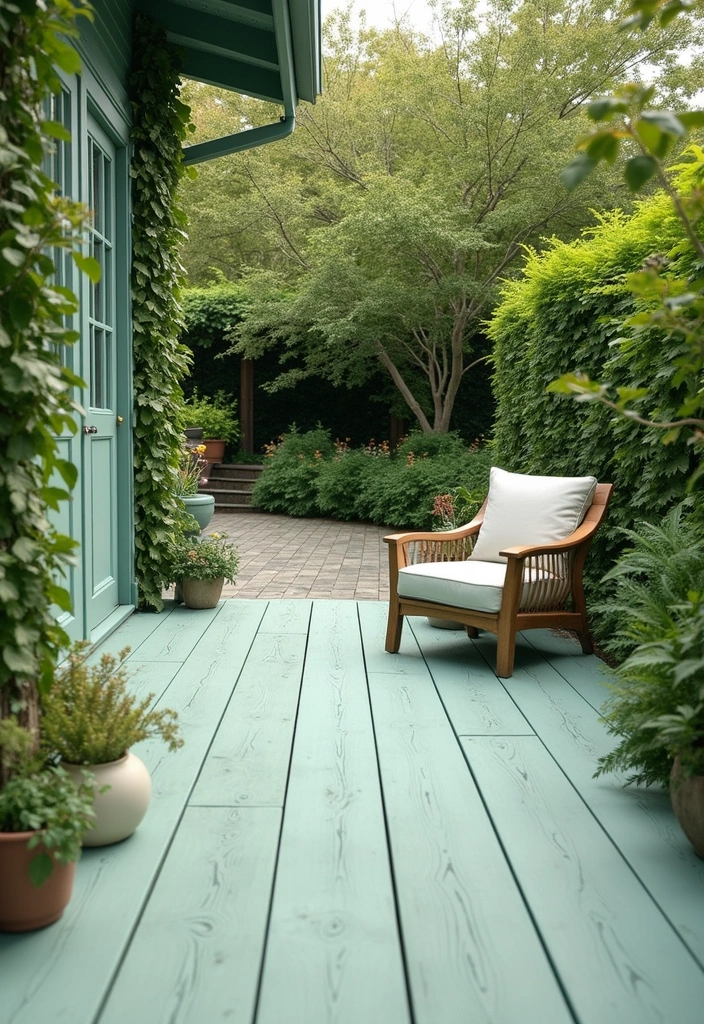 20 Best Deck Stain Colors That Will Boost Your Home's Curb Appeal (Get Inspired!) - 5. Soft Sage Green