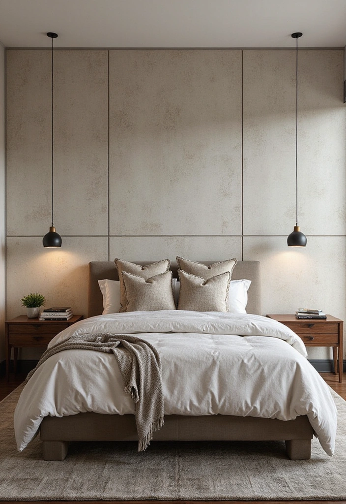25 Master Bedroom Feature Wall Inspirations That'll Leave You Breathless (#16 Is a Must-See!) - 4. Textured Wall Panels