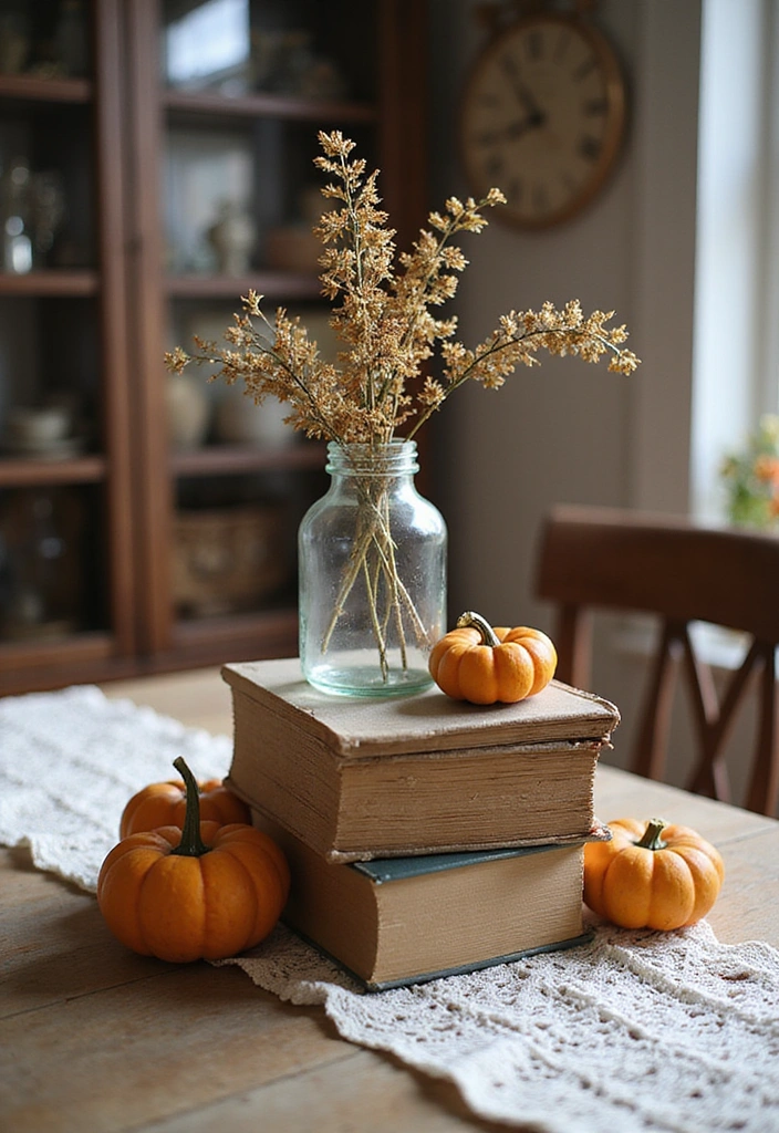 25 Stunning Fall Centerpieces for Your Table That Will Leave Guests in Awe! - 6. Vintage Charm