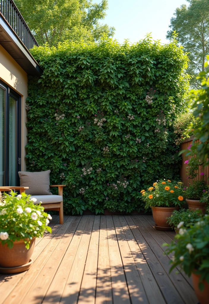 20 Deck Privacy Ideas That Combine Beauty and Seclusion (Ideas #2 & #8 Are Game Changers!) - 1. Lush Greenery Walls