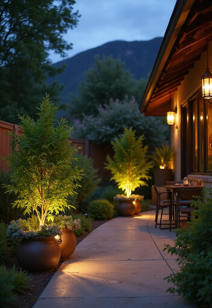 20 Brilliant Deck Lighting Ideas to Create the Ultimate Cozy Patio Experience! - 13. Illuminated Planters