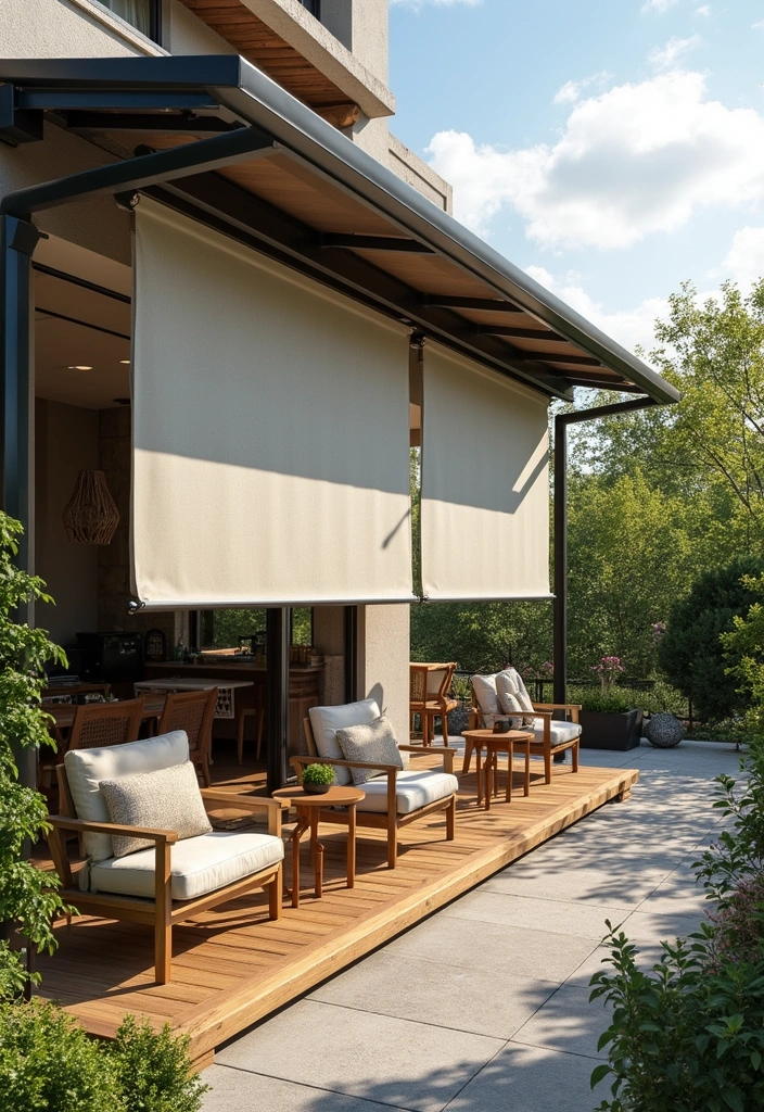20 Deck Privacy Ideas That Combine Beauty and Seclusion (Ideas #2 & #8 Are Game Changers!) - 15. Retractable Screens