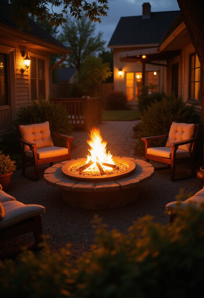 20 Brilliant Deck Lighting Ideas to Create the Ultimate Cozy Patio Experience! - 7. Cozy Fire Pit Lighting