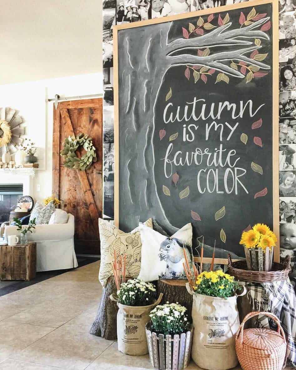 20 Creative Fall Chalkboard Art Ideas You Can DIY This Season! - 16. Fall is the Most Wonderful