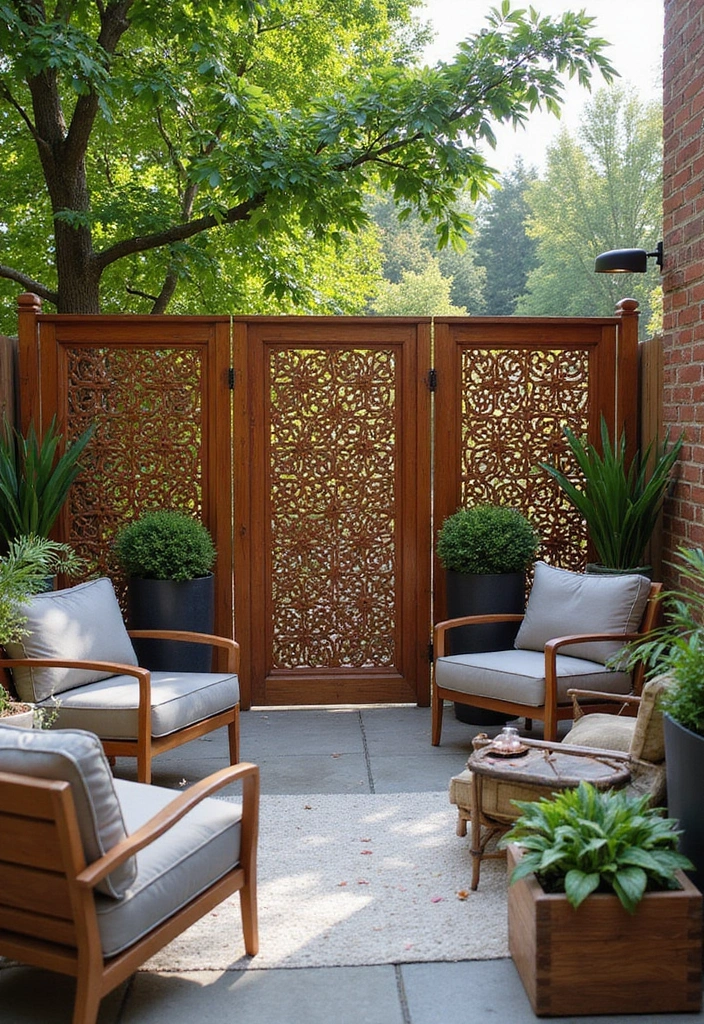20 Deck Privacy Ideas That Combine Beauty and Seclusion (Ideas #2 & #8 Are Game Changers!) - 2. Decorative Privacy Screens