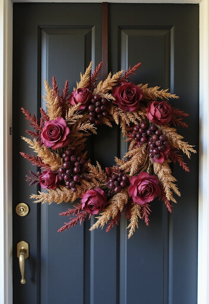 17 DIY Fall Wreaths for Your Front Door That Are Easier Than You Think! - 7. Monochromatic Elegance