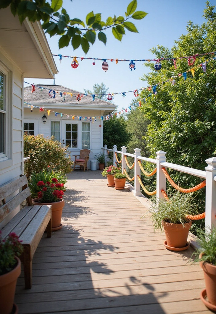 20 Cheap Deck Railing Ideas That'll Make Your Outdoor Space Shine (You Won't Believe #7!) - 6. Colorful Rope Railings