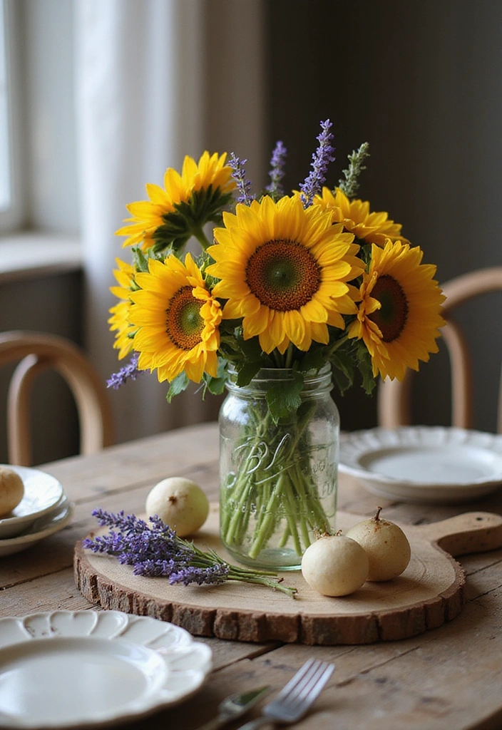 20 Stunning Mason Jar Flower Arrangements You Can Make Today (Prepare to Be Amazed!) - 16. Farmhouse Style