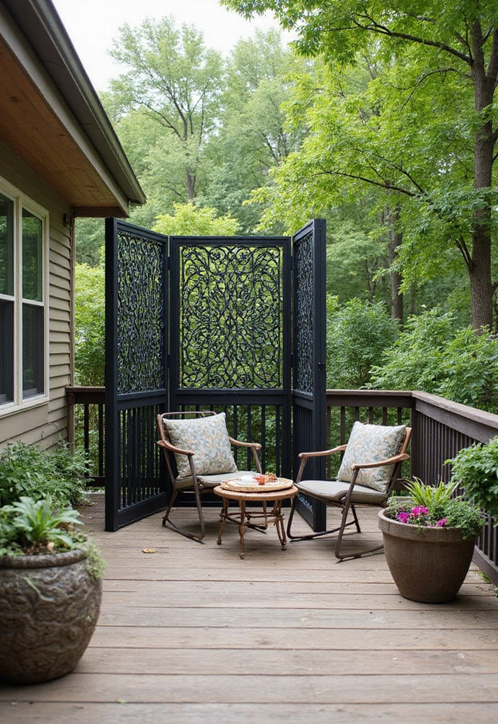 20 Deck Privacy Ideas That Combine Beauty and Seclusion (Ideas #2 & #8 Are Game Changers!) - 16. Folding Screens