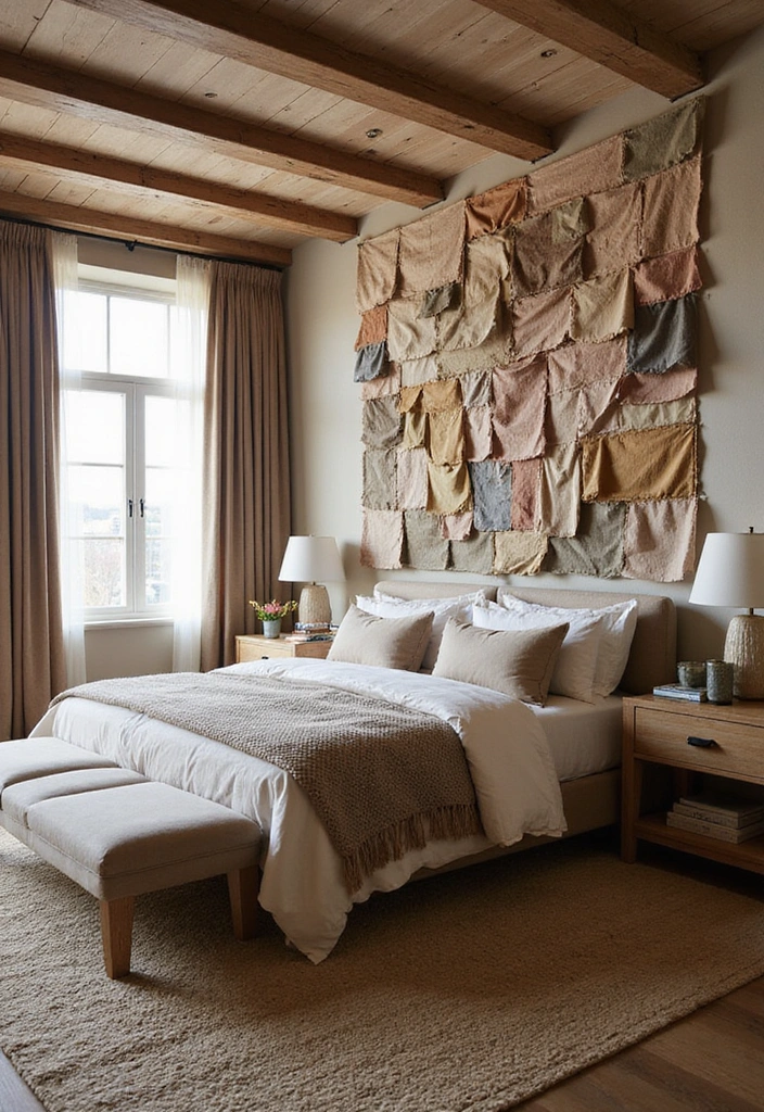 25 Master Bedroom Feature Wall Inspirations That'll Leave You Breathless (#16 Is a Must-See!) - 20. Layered Textiles