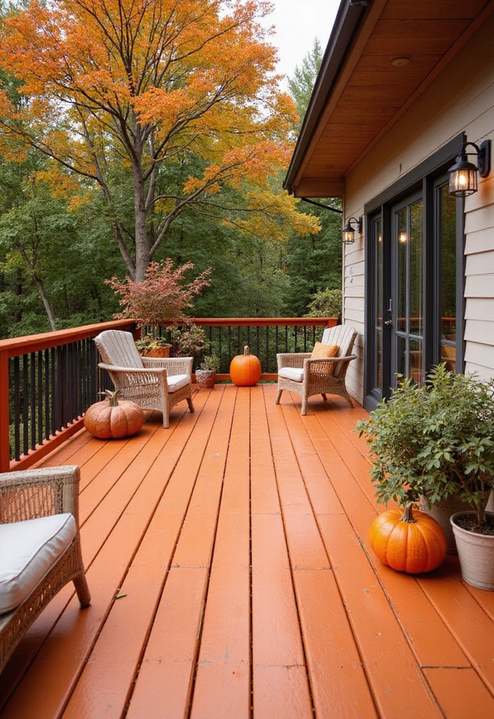 20 Best Deck Stain Colors That Will Boost Your Home's Curb Appeal (Get Inspired!) - 11. Burnt Orange