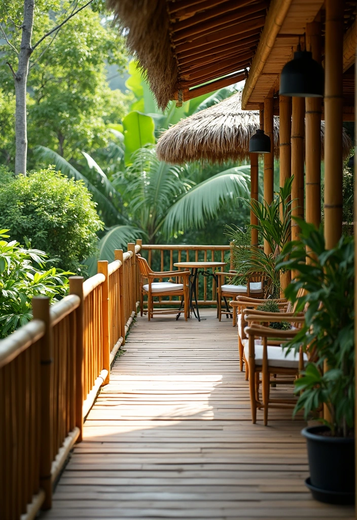 20 Cheap Deck Railing Ideas That'll Make Your Outdoor Space Shine (You Won't Believe #7!) - 12. Eco-Friendly Bamboo Railings