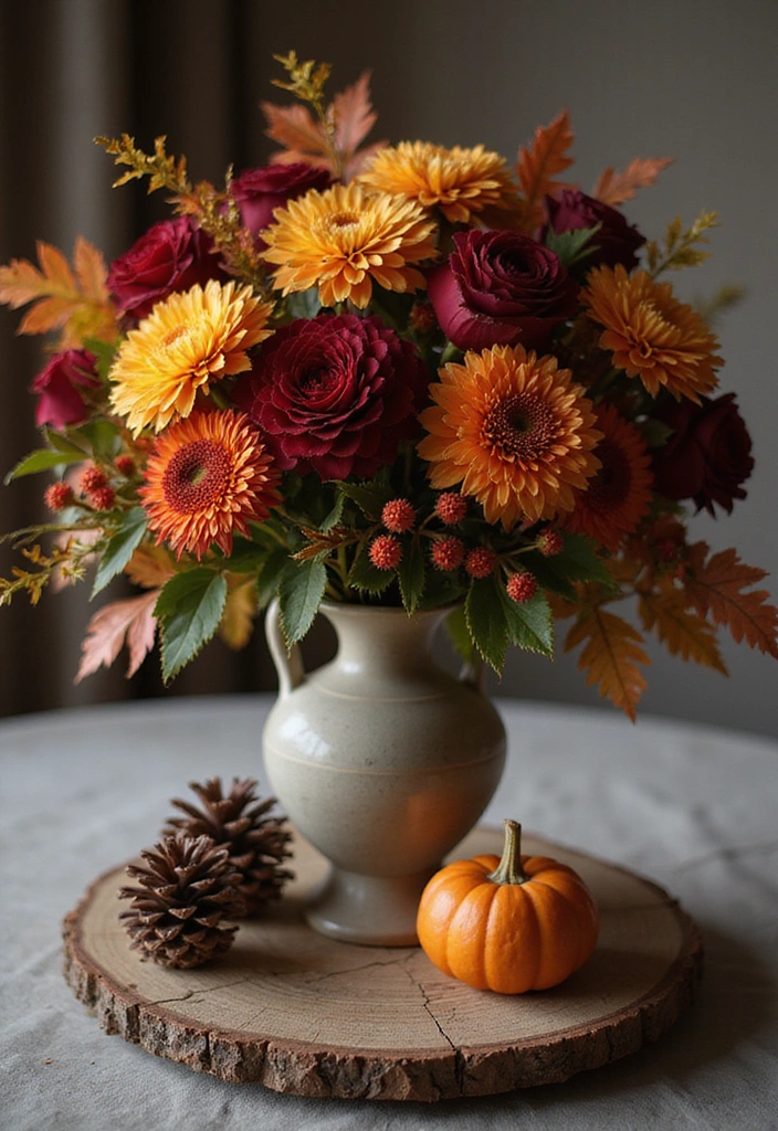 25 Stunning Fall Centerpieces for Your Table That Will Leave Guests in Awe! - 2. Floral Elegance