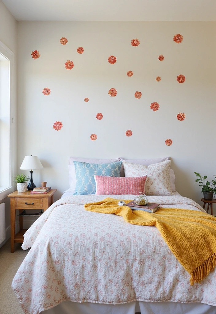 25 Master Bedroom Feature Wall Inspirations That'll Leave You Breathless (#16 Is a Must-See!) - 25. Playful Wall Decals
