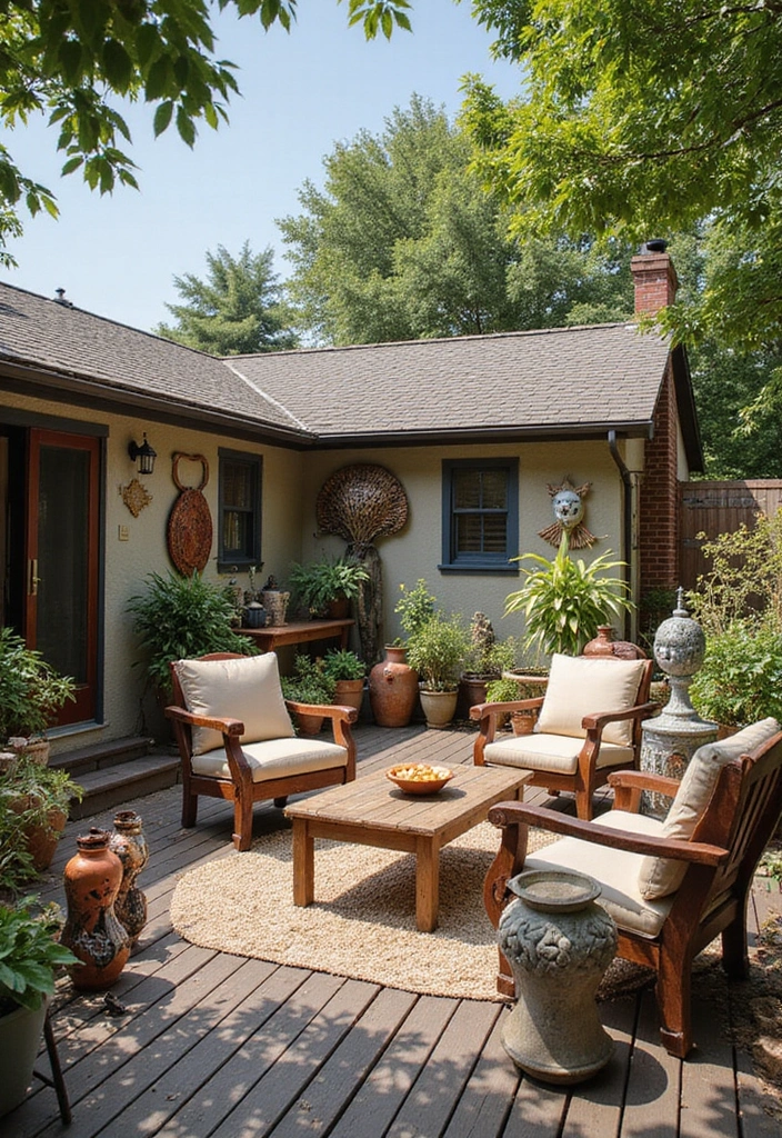20 Small Deck Decorating Ideas That Will Transform Your Outdoor Space! - 7. Outdoor Art