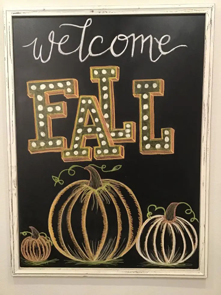 20 Creative Fall Chalkboard Art Ideas You Can DIY This Season! - 3. Welcome Fall