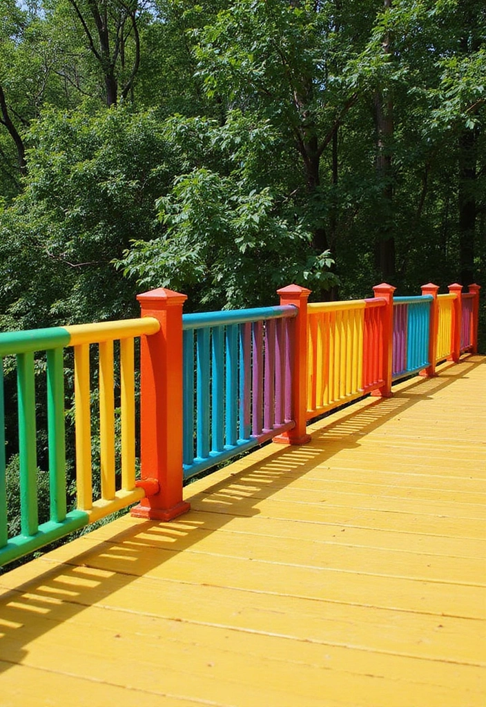 20 Cheap Deck Railing Ideas That'll Make Your Outdoor Space Shine (You Won't Believe #7!) - 15. Brightly Colored PVC Railings