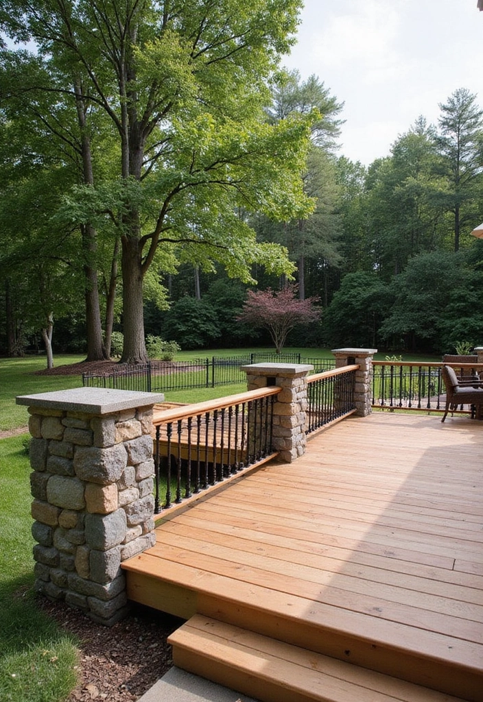 20 Cheap Deck Railing Ideas That'll Make Your Outdoor Space Shine (You Won't Believe #7!) - 4. Faux Stone Railing