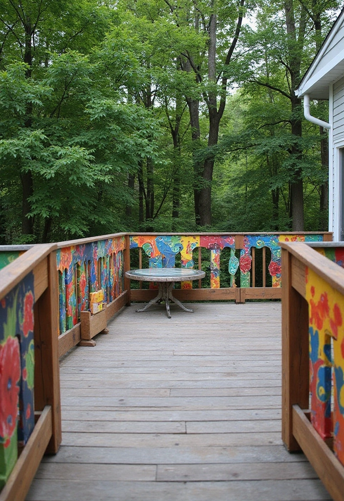 20 Cheap Deck Railing Ideas That'll Make Your Outdoor Space Shine (You Won't Believe #7!) - 19. Personalized Art Railings