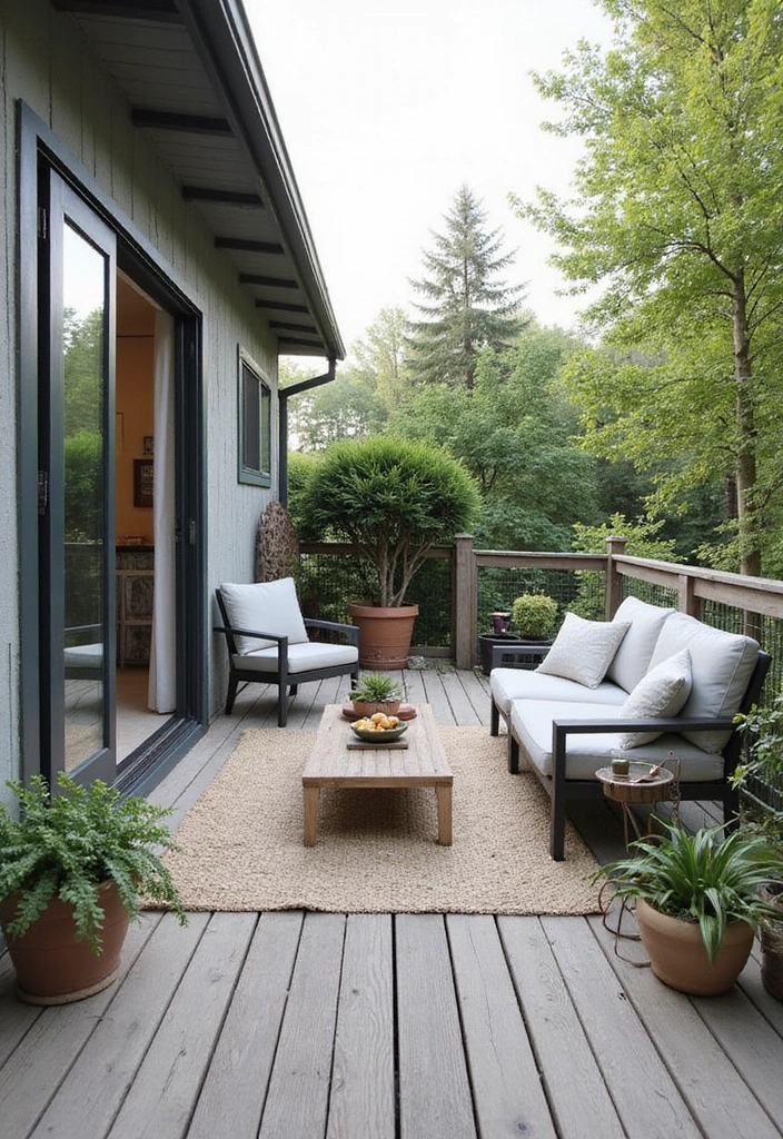 20 Small Deck Decorating Ideas That Will Transform Your Outdoor Space! - 19. Minimalist Decor