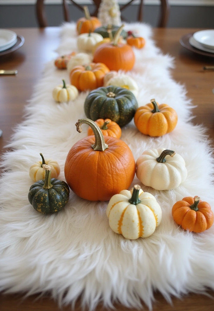 25 Stunning Fall Centerpieces for Your Table That Will Leave Guests in Awe! - 20. Festive Faux Fur