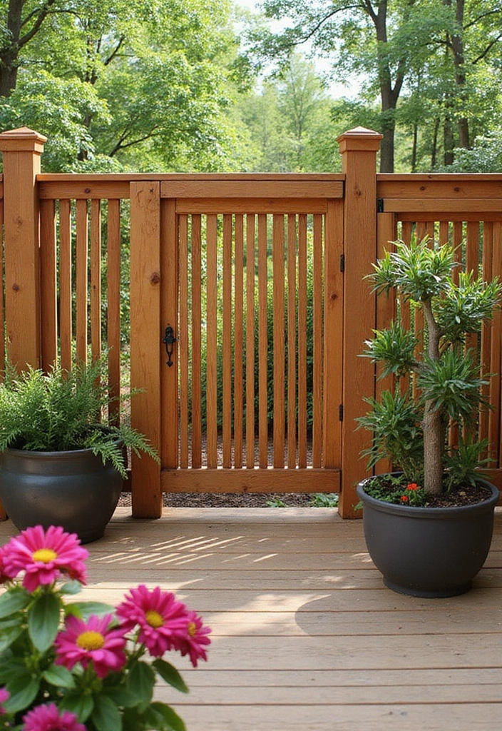20 Deck Privacy Ideas That Combine Beauty and Seclusion (Ideas #2 & #8 Are Game Changers!) - 8. Slatted Wood Fencing