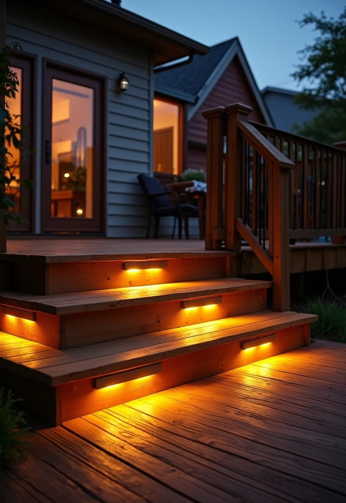 20 Brilliant Deck Lighting Ideas to Create the Ultimate Cozy Patio Experience! - 4. Under-Deck LED Strip Lights