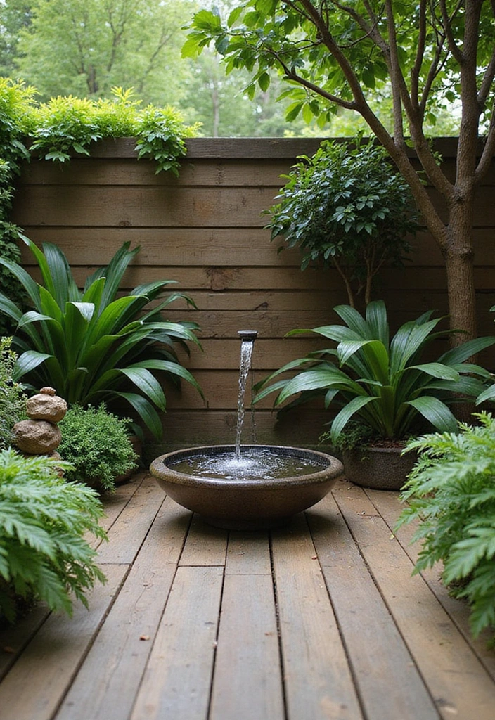 20 Deck Privacy Ideas That Combine Beauty and Seclusion (Ideas #2 & #8 Are Game Changers!) - 13. Water Features