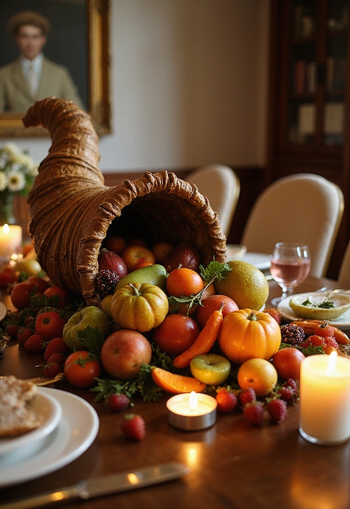 25 Stunning Fall Centerpieces for Your Table That Will Leave Guests in Awe! - 8. Harvest Cornucopia