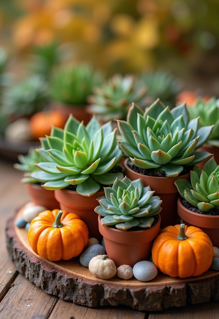 25 Stunning Fall Centerpieces for Your Table That Will Leave Guests in Awe! - 7. Seasonal Succulents