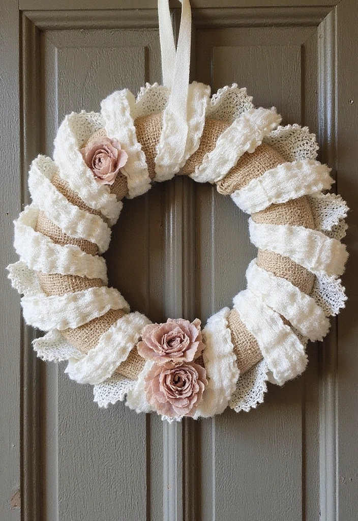 17 DIY Fall Wreaths for Your Front Door That Are Easier Than You Think! - 13. Vintage Lace Wreath