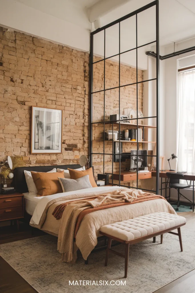 Illustration of Small Textured Apartment Bedroom Makeover