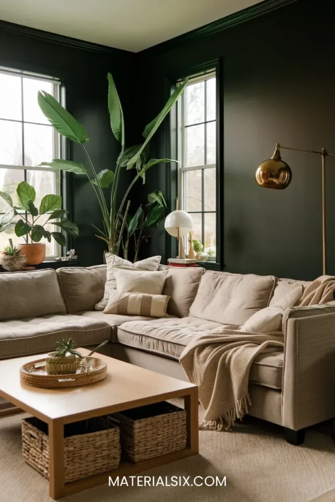 35 Stunning Dark Green Living Room Ideas for a Bold and Cozy Space ...