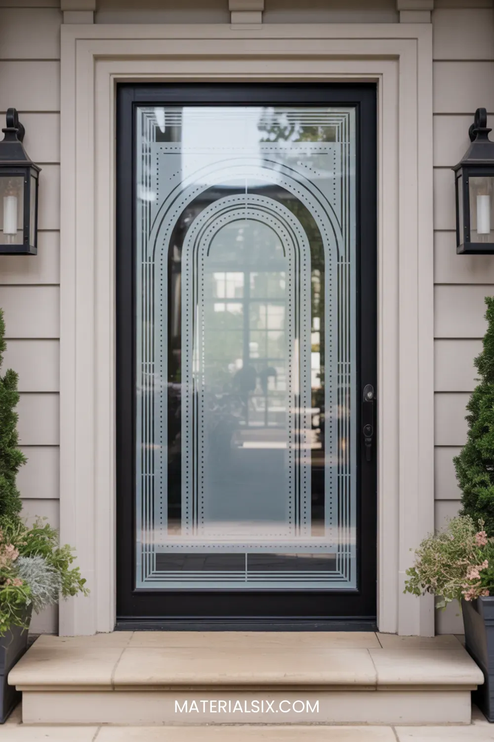 30 Clever Glass Front Door Privacy Ideas That Still Let in Light ...