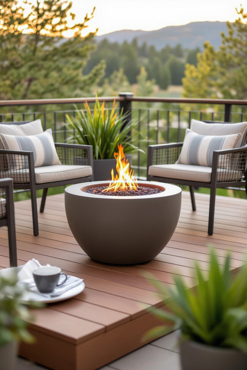 Compact Fire Bowl Or Tabletop Fire Feature