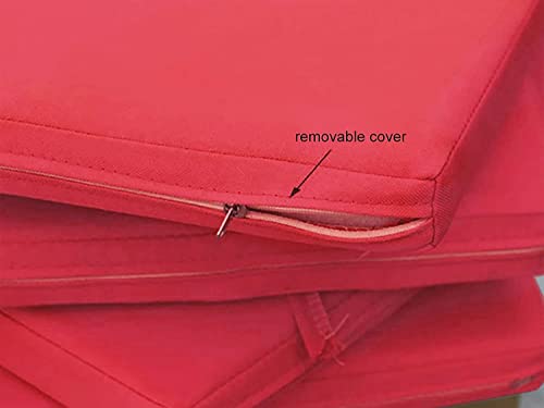 Uheng 4 Pack Patio Outdoor Chair Cushions with Ties, Seat Pads Mat, Waterproof Removable Cover, Comfort Memory Foam Nonslip for Garden Deck Picnic Beach Pool -18" X 18"(Red) Uheng 4 Pack Patio Outdoor Chair Cushions with Ties, Seat Pads Mat, Waterproof Removable Cover, Comfort Memory Foam Nonslip for Garden Deck Picnic Beach Pool -18" X 18"(Red)