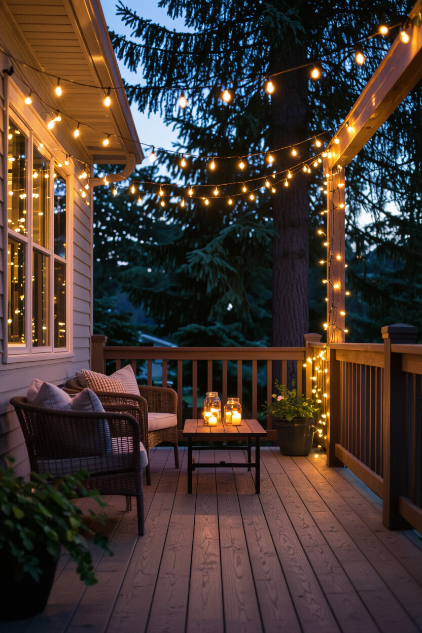 Use String Lights For Cheap Evening Atmosphere